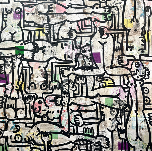 GREY COLLAGE TETRIS.