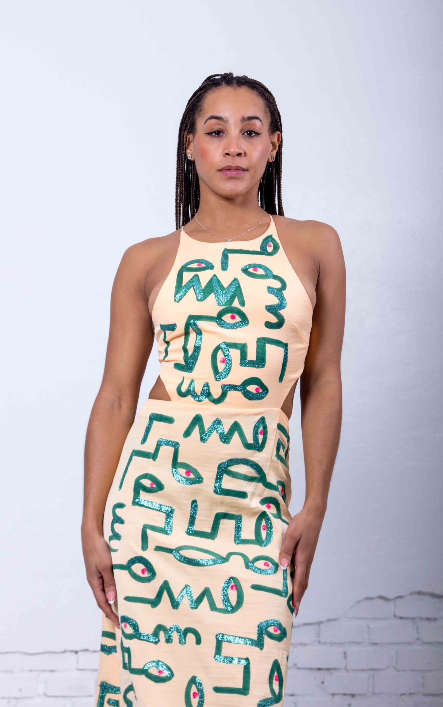 ORANGE SNAKES DRESS
